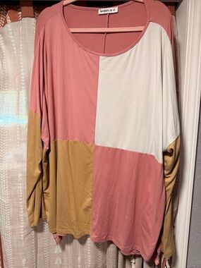 Colorblock Long Sleeve Women's Top